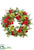 Rose, Anemone, Hydrangea Wreath - Burgundy Green - Pack of 1
