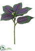 Silk Plants Direct Coleus Leaf Spray - Purple Green - Pack of 12