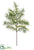 Silk Plants Direct Pine Spray - Gray Green - Pack of 12