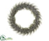 Silk Plants Direct Long Needle Pine Wreath - Gray Green - Pack of 6