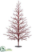Silk Plants Direct Tinsel Tree - Red Iridescent - Pack of 1