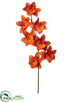 Silk Plants Direct Cymbidium Orchid Spray Peach Cream - Orange - Pack of 6