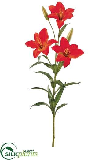 tiger lily silk Silk Plants Direct Asiatic Tiger Lily Spray - Orange