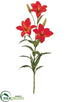 Silk Plants Direct Asiatic Tiger Lily Spray - Orange - Pack of 6