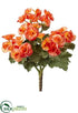Silk Plants Direct Begonia Bush - Orange - Pack of 12