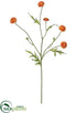 Silk Plants Direct Wild Pompom Spray - Orange - Pack of 24