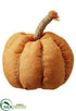 Silk Plants Direct Burlap Pumpkin - Orange - Pack of 8