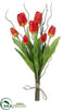 Silk Plants Direct Tulip, Twig Bundle - Orange - Pack of 12