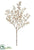 Glittered Plastic Berry Spray - Orange - Pack of 12