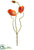 Poppy Spray - Orange - Pack of 12