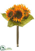 Silk Plants Direct Sunflower Bouquet - Orange - Pack of 12
