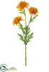 Silk Plants Direct Aster Mum Spray - Orange - Pack of 12