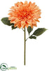 Silk Plants Direct Dahlia Spray - Orange - Pack of 6