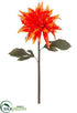 Silk Plants Direct Dahlia Spray - Orange - Pack of 12