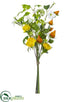 Silk Plants Direct Ranunculus, Hydrangea - Yellow Orange - Pack of 6