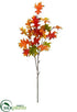 Silk Plants Direct Oak Leaf Spray - Flame Orange - Pack of 12