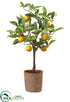 Silk Plants Direct Orange Topiary - Green Orange - Pack of 2