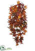 Silk Plants Direct Maple Hanging Bush - Rust Orange - Pack of 6
