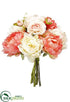 Silk Plants Direct Peony, Ranunculus - Coral Blush - Pack of 6