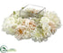 Silk Plants Direct Peony, Rose, Snowball Centerpiece - Cream Blush - Pack of 1