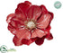 Silk Plants Direct Anemone With Clip - Crimson - Pack of 12
