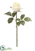 Silk Plants Direct Rose Spray - Eggshell - Pack of 12