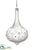 Glass Teardrop Ornament - Frosted - Pack of 4