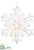 Snowflake Ornament - Frosted - Pack of 6
