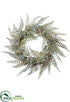 Silk Plants Direct Succulent Wreath - Green Frosted - Pack of 1