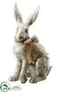 Silk Plants Direct Glittered Bunny - Beige Antique - Pack of 1