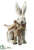 Glittered Bunny - Beige Antique - Pack of 2