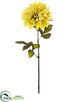Silk Plants Direct Dahlia Spray - Yellow Antique - Pack of 12