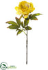 Silk Plants Direct Open Peony Spray - Yellow Antique - Pack of 12