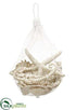 Silk Plants Direct Shell, Starfish Assortment - White Antique - Pack of 6