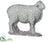 Silk Plants Direct Sheep Mold - Silver Antique - Pack of 1