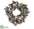 Silk Plants Direct Magnolia Leaf Wreath - Silver Antique - Pack of 1