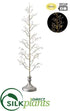 Silk Plants Direct Battery Operated Tree With Light - Silver Antique - Pack of 1