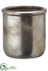 Silk Plants Direct Stoneware Container - Silver Antique - Pack of 4