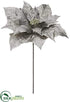 Silk Plants Direct Poinsettia Spray - Silver Antique - Pack of 12
