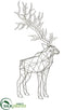 Silk Plants Direct Reindeer - Silver Antique - Pack of 1