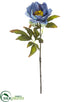 Silk Plants Direct Open Peony Spray - Blue Antique - Pack of 12