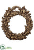 Silk Plants Direct Angel Wreath - Gold Antique - Pack of 2