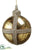 Glittered Ball Ornament - Gold Antique - Pack of 6