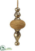 Silk Plants Direct Braided Finial Ornament - Gold Antique - Pack of 8