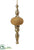 Braided Finial Ornament - Gold Antique - Pack of 6