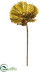Silk Plants Direct Metallic Poppy Spray - Gold Antique - Pack of 12