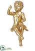 Silk Plants Direct Cherub Wall Decor - Gold Antique - Pack of 1