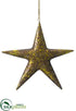 Silk Plants Direct Star Ornament - Gold Antique - Pack of 12