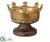 Fleur-De-Lys Crown Container - Gold Antique - Pack of 4
