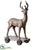 Reindeer on Cart - Brown Antique - Pack of 2